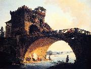 Hubert Robert Dimensions and material of painting oil